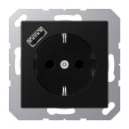 Jung A Range Wandcontactdoos A152018ASWM Grafietzwart mat