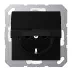Jung A Range Wandcontactdoos A1520NBFKLSWM Grafietzwart mat