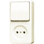 Jung AP600 Combinatie schakelaarwandcontactdoos 646A Crème