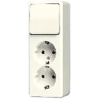 Jung AP600 Combinatie schakelaarwandcontactdoos 626A Crème