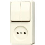 Jung AP600 Combinatie schakelaarwandcontactdoos 645A Crème