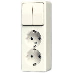 Jung AP600 Combinatie schakelaarwandcontactdoos 625A Crème