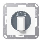 Jung AS Range Driestandenschakelaar A1504.10NWW Alpinwit