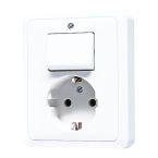 Jung CD Range Combinatie schakelaarwandcontactdoos 5576EUWW Alpinwit