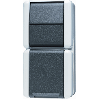 Jung WG800 Combinatie schakelaarwandcontactdoos 876W Grijs