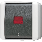 Jung WG800 Schakelaar 802KOW Grijs