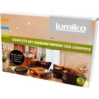 Lumiko Verona COB Set inbouwspots VERONACOBKIT3