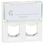 Legrand Mosaic Centraalplaat RJ45 078603 2xRJ45