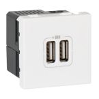Legrand Mosaic USB wandcontactdoos 077594 2voudig