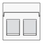 Niko Pure Centraalplaat RJ45 15465200 Verkeerswit