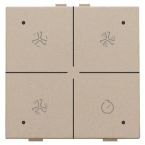 Niko Home Control Bedieningstoets 15752054 Staal champagne