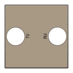 Niko Intense Centraalplaat coax 12369702 Brons