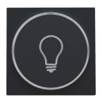 Niko Intense Centraalplaat lichtsignaaleenheid 16164008 Zwart mat