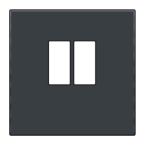 Niko Intense Centraalplaat luidsprekercontactdoos 12269801 Antraciet