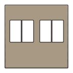 Niko Intense Centraalplaat luidsprekercontactdoos 12369701 Brons