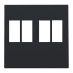 Niko Intense Centraalplaat luidsprekercontactdoos 16169701 Zwart mat