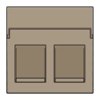 Niko Intense Centraalplaat RJ45 12365200 Brons