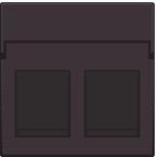 Niko Intense Centraalplaat RJ45 12465200 Donkerbruin