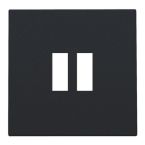 Niko Intense Centraalplaat USB 16168001 Zwart mat