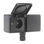 Niko New Hydro Wandcontactdoos 76137848 Zwart