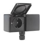 Niko New Hydro Wandcontactdoos 76137846 Zwart