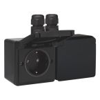 Niko New Hydro Wandcontactdoos 76137836 Zwart