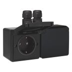 Niko New Hydro Wandcontactdoos 76137838 Zwart