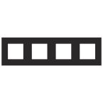 Niko Pure Afdekraam 16176400 Staal zwart