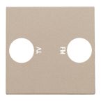 Niko Pure Centraalplaat coax 15769702 Staal champagne