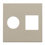 Niko Pure Centraalplaat communicatie 15765702 Staal champagne