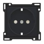 Niko Intense Centraalplaat stopcontact 16166901 Zwart mat