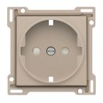 Niko Pure Centraalplaat stopcontact 15766901 Staal champagne