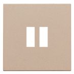 Niko Pure Centraalplaat USB 15768001 Staal champagne