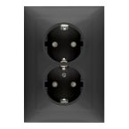 Peha Badora Wandcontactdoos 00276932 Zwart mat