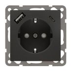 Peha Badora Wandcontactdoos 00276842 Zwart mat