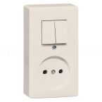 Peha Opbouw Combinatie schakelaarwandcontactdoos 1995 Crème