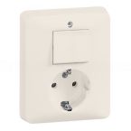 Peha Standaard Combinatie schakelaarwandcontactdoos 80.6686W Crème