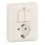 Peha Standaard Combinatie schakelaarwandcontactdoos 80.6685W Crème