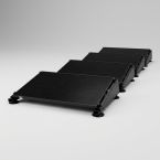 Glampère FlatFix Fusion - Plug and play 4 zonnepanelen landscape achter elkaar full black voor thuisbatterij