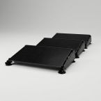 Glampère FlatFix Fusion - Plug and play 3 zonnepanelen landscape achter elkaar full black voor thuisbatterij