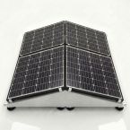 Glampère FlatFix Fusion - Plug and play 4 zonnepanelen landscape oost-west voor thuisbatterij