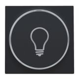 Niko Intense - Centraalplaat lichtsignaaleenheid 161-64008 Zwart mat