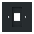 ABB BuschJaeger Art linear Centraalplaat RJ45 256145M Zwart mat