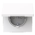 ABB BuschJaeger Art Linear Wandcontactdoos 20 EUKB44G Verkeerswit glanzend