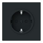 ABB BuschJaeger Art linear Wandcontactdoos 23 EUCB45M Zwart mat