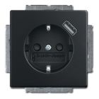 OUTLET ABB BuschJaeger Future Linear Wandcontactdoos 20 EUCBUSB885 Zwart mat