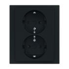 ABB BuschJaeger Future Linear Wandcontactdoos 202 EUJRB885 Zwart mat