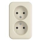 ABB BuschJaeger Opbouw Wandcontactdoos 202 APB11 Crème