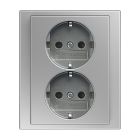 ABB BuschJaeger Pure Stainless Steel Wandcontactdoos 202 EUJRB866