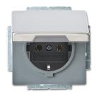 ABB BuschJaeger Pure Stainless Steel Wandcontactdoos 20 EUK866 RVS